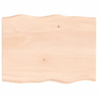 vidaXL Mizna plošča 80x60x(2-4) cm neobdelana hrastovina naraven rob