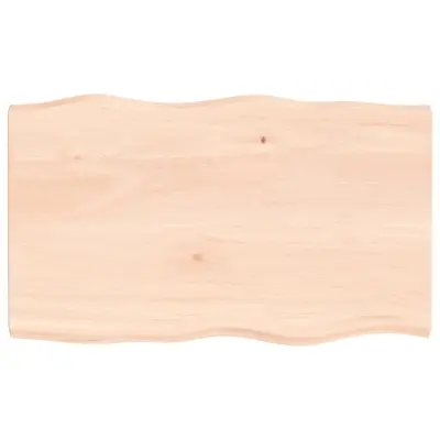 vidaXL Mizna plošča 100x60x(2-4) cm neobdelana hrastovina naraven rob