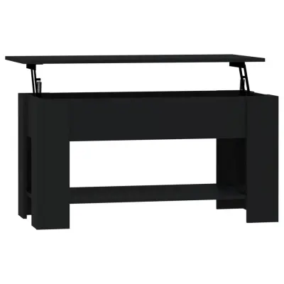 vidaXL Klubska mizica črna 101x49x52 cm inženirski les
