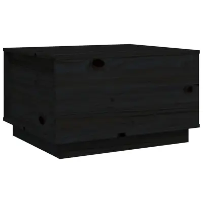 vidaXL Klubska mizica črna 60x50x35 cm trdna borovina