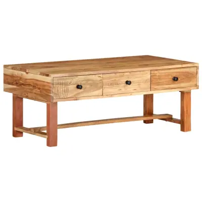 vidaXL Klubska mizica 100x50x40 cm trden akacijev les