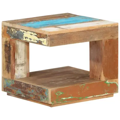 vidaXL Klubska mizica 45x45x40 cm trden mangov les