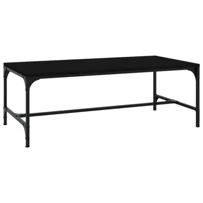 vidaXL Klubska mizica črna 80x50x35 cm inženirski les