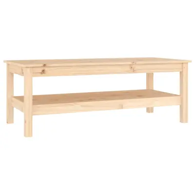 vidaXL Klubska mizica 110×50×40 trdna borovina