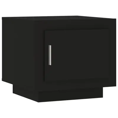 vidaXL Klubska mizica črna 51x50x45 cm konstruiran les