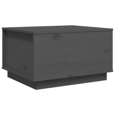 vidaXL Klubska mizica siva 60x50x35 cm trdna borovina
