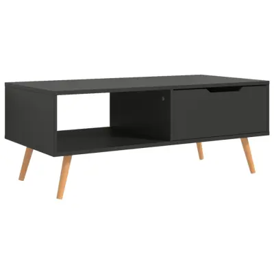 vidaXL Klubska mizica siva 100x49,5x43 cm inženirski les