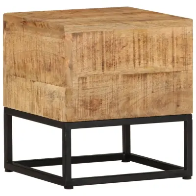 vidaXL Stranska mizica 30x30x33 cm robusten mangov les