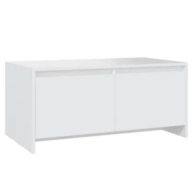 vidaXL Klubska mizica bela 90x50x41,5 cm iverna plošča