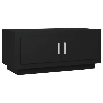 vidaXL Klubska mizica črna 102x50x45 cm konstruiran les