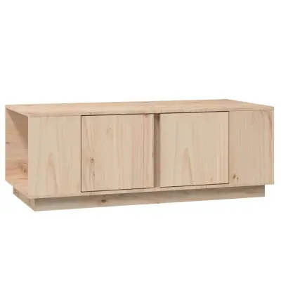vidaXL Klubska mizica 110×50×40 trdna borovina