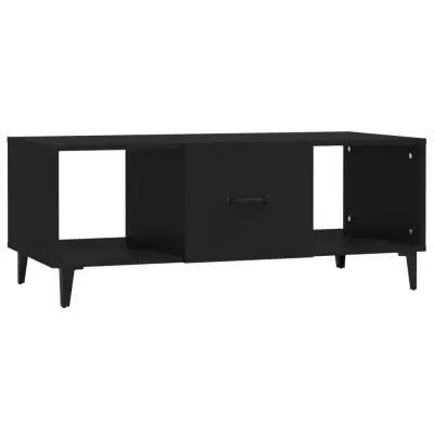 vidaXL Klubska mizica črna 102x50x40 cm konstruiran les