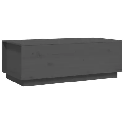 vidaXL Klubska mizica siva 100x50x35 cm trdna borovina