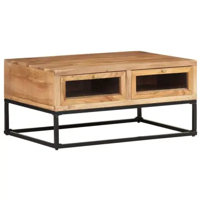 vidaXL Klubska mizica 90x60x40 cm trden akacijev les