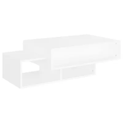 vidaXL Klubska mizica bela 105x55x32 cm iverna plošča