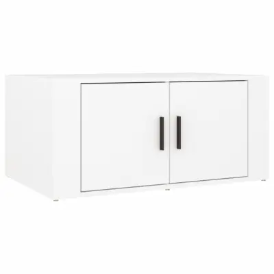 vidaXL Klubska mizica bela 80x50x36 cm inženirski les