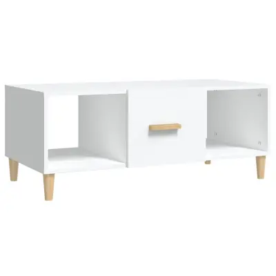 vidaXL Klubska mizica bela 102x50x40 cm inženirski les