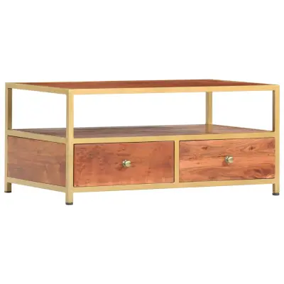 vidaXL Klubska mizica 90x50x40 cm trden akacijev les