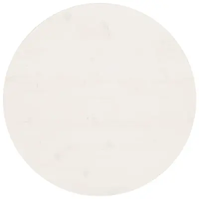 vidaXL Mizna plošča bela Ø70x2,5 cm trdna borovina