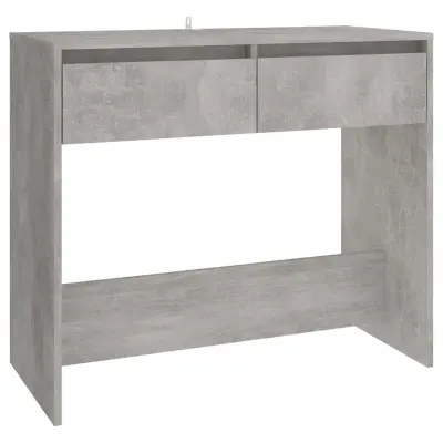 vidaXL Konzolna mizica betonsko siva 89x41x76,5 cm jeklo