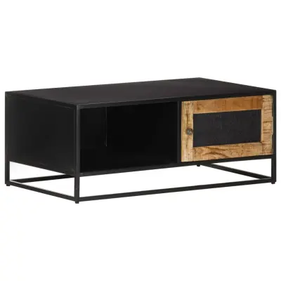 vidaXL Klubska mizica 90x50x35 cm robusten mangov les