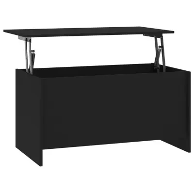 vidaXL Klubska mizica črna 102x55,5x52,5 cm konstruiran les