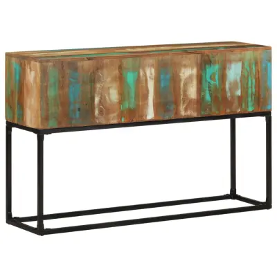 vidaXL Konzolna mizica 120x30x75 cm trden predelan les