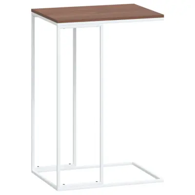 vidaXL Stranska mizica bela 40x30x59 cm konstruiran les