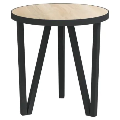 vidaXL Čajna mizica sonoma hrast Ø35 cm MDF