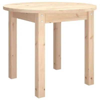 vidaXL Klubska mizica Ø 55x45 cm trdna borovina