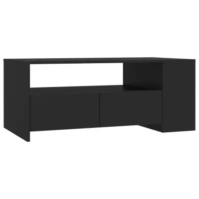vidaXL Klubska mizica črna 102x55x42 cm inženirski les