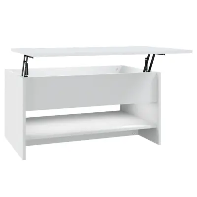 vidaXL Klubska mizica bela 80x50x40 cm inženirski les