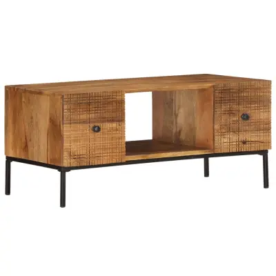 vidaXL Klubska mizica 90x45x40 cm trden mangov les