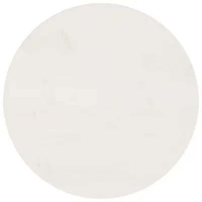 vidaXL Mizna plošča bela Ø50x2,5 cm trdna borovina