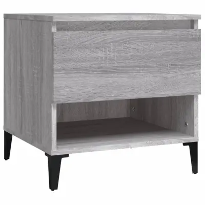 vidaXL Stranska mizica siva sonoma 50x46x50 cm inženirski les