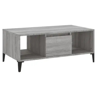 vidaXL Klubska mizica siva sonoma 90x50x36,5 cm inženirski les