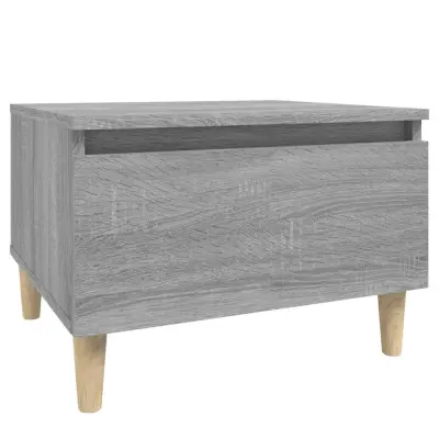 vidaXL Stranska mizica siva sonoma 50x46x35 cm inženirski les