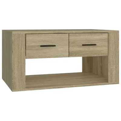 vidaXL Klubska mizica sonoma hrast 80x50x40 cm inženirski les