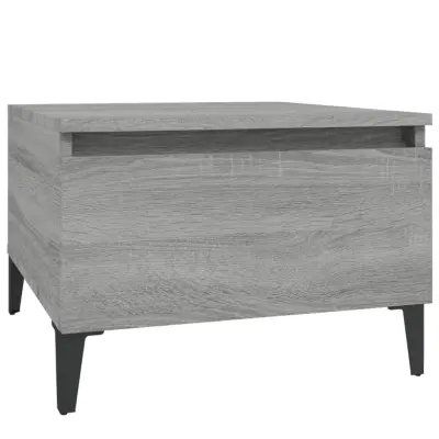 vidaXL Stranska mizica siva sonoma 50x46x35 cm inženirski les