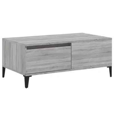 vidaXL Klubska mizica siva sonoma 90x50x36,5 cm inženirski les