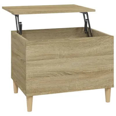 vidaXL Klubska mizica sonoma hrast 60x44,5x45 cm inženirski les