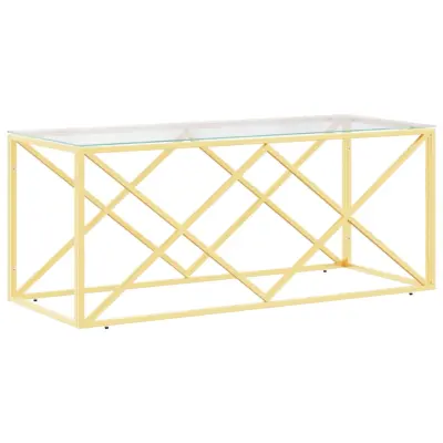 vidaXL Klubska mizica 110x45x45 cm nerjaveče jeklo in steklo