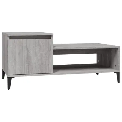 vidaXL Klubska mizica Siva sonoma 100x50x45 cm inženirski les