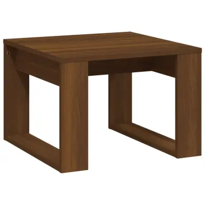 vidaXL Stranska mizica rjav hrast 50x50x35 cm inženirski les