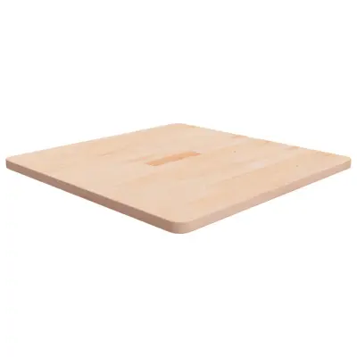 vidaXL Kvadratna mizna plošča 70x70x2,5 cm neobdelana trdna hrastovina