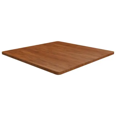 vidaXL Kvadratna mizna plošča temno rjava 90x90x2,5cm trdna hrastovina