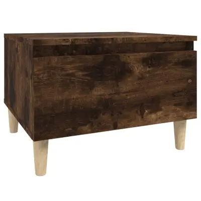 vidaXL Stranska mizica dimljeni hrast 50x46x35 cm inženirski les