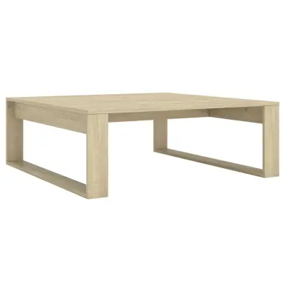 vidaXL Klubska mizica sonoma hrast 100x100x35 cm iverna plošča