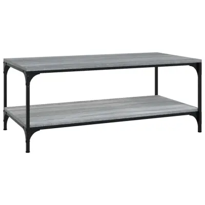 vidaXL Klubska mizica siva sonoma 80x50x40 cm inženirski les
