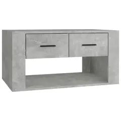 vidaXL Klubska mizica betonsko siva 80x50x40 cm inženirski les
